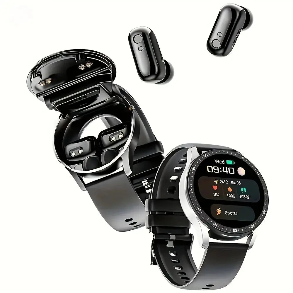 Alles in einem: Smartwatch mit Kopfhörer für Fitness und Gesundheit - Raffiniertedinge Alles in einem: Smartwatch mit Kopfhörer für Fitness und Gesundheit - Raffiniertedinge
